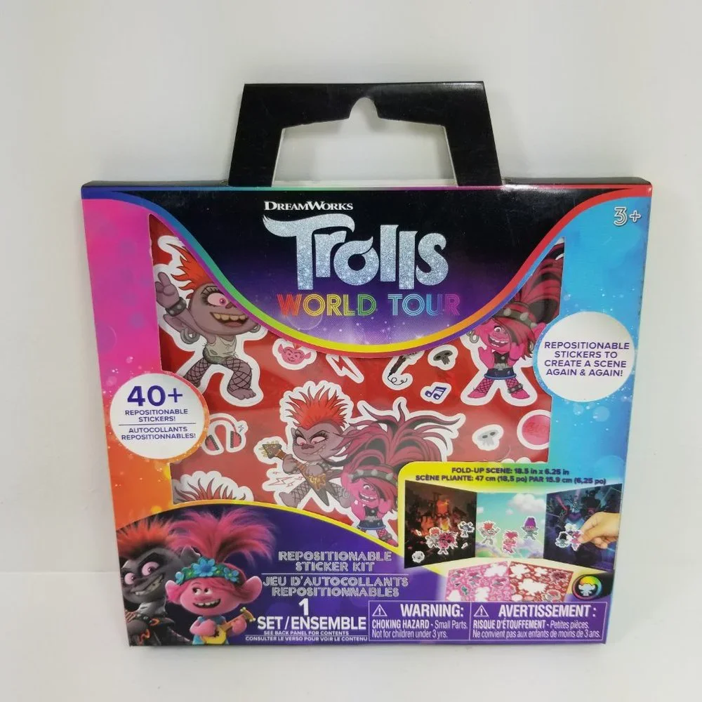 Trolls World Tour 40+ repositionable stickers